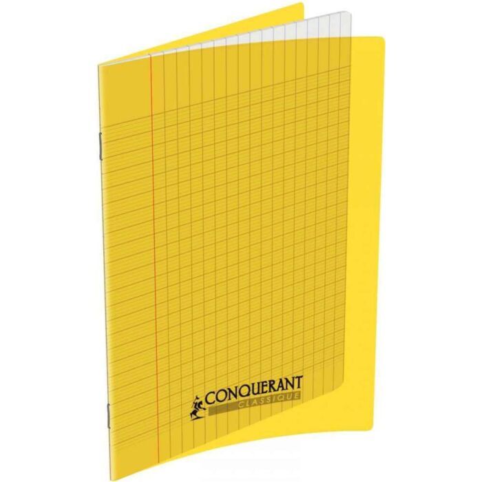 CAHIER PIQUE 96 PAGES 90GR PP JAUNE CONQUERANT