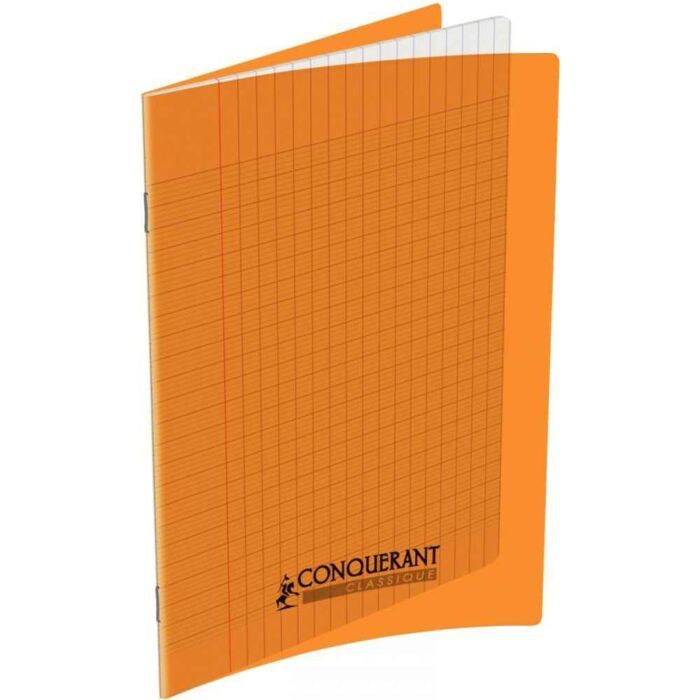 CAHIER PIQUE 96 PAGES 90GR PP ORANGE CONQUERANT