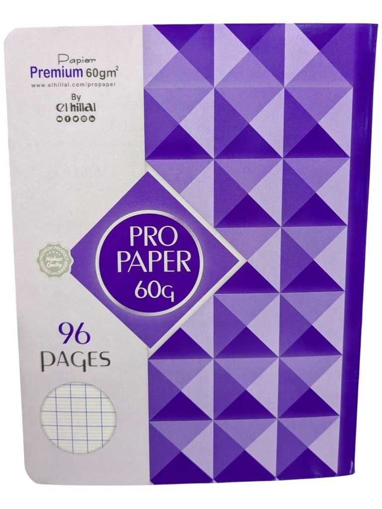 CAHIER PIQUE 96 PAGES PF 60GR PROPAPER