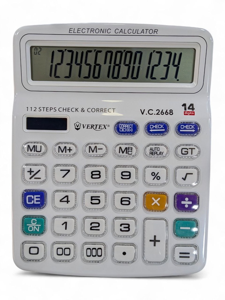 CALCULATRICE DE BUREAU 12 CHIFFRES VC2668 VERTEX