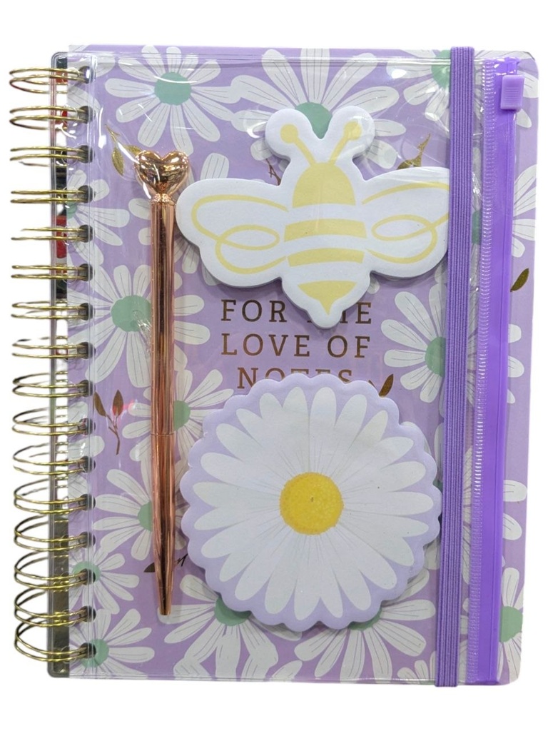 NOTE BOOK FANTAISIE AVEC STYLO ET POST IT