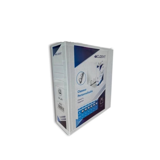 CLASSEUR PERSONNALISABLE D76 BLANC REF 06476