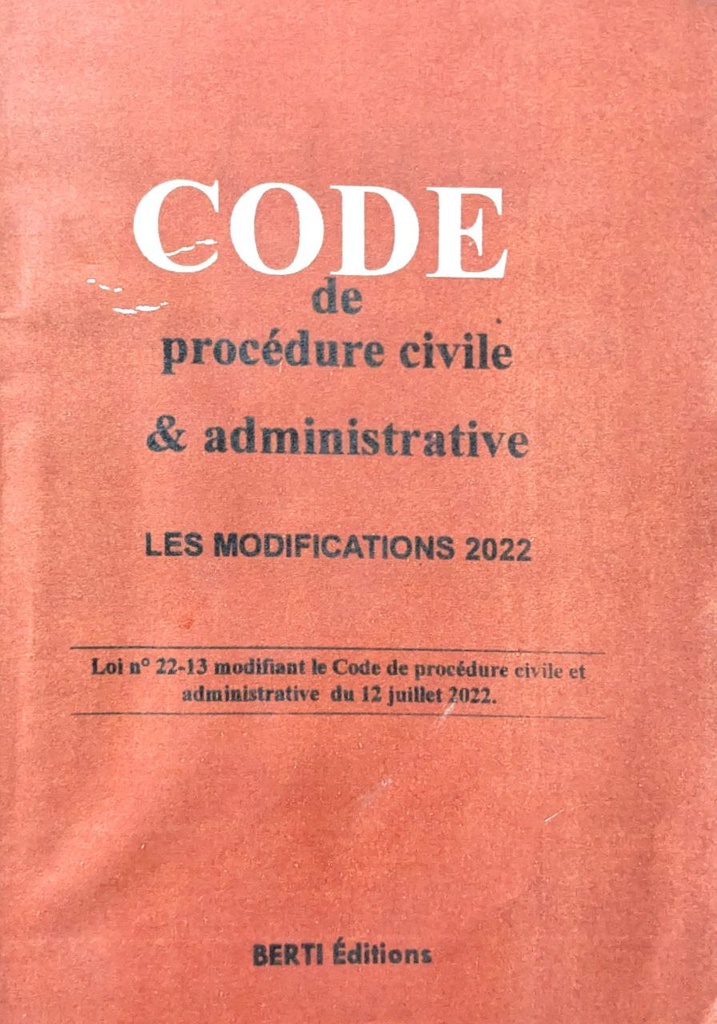 CODE DE PROCEDURES CIVILES ET ADMINSTRATIVES MINI FORMAT 2024