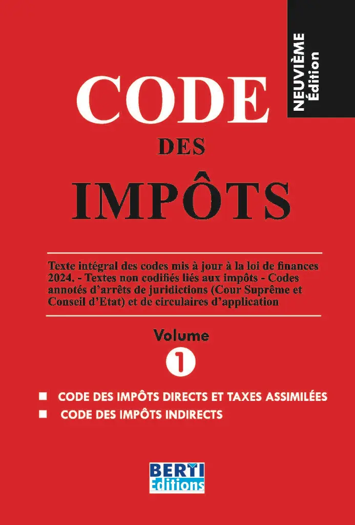 CODE DES IMPOTS FR VOLUME 1