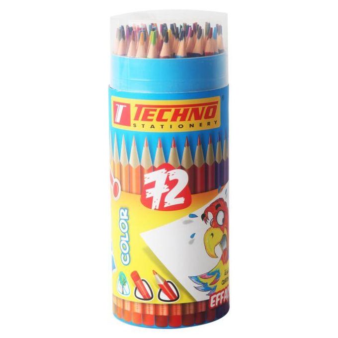 CRAYONS DE COULEURS EFFACABLE 72 CLR EN BOITE RONDE TECHNO