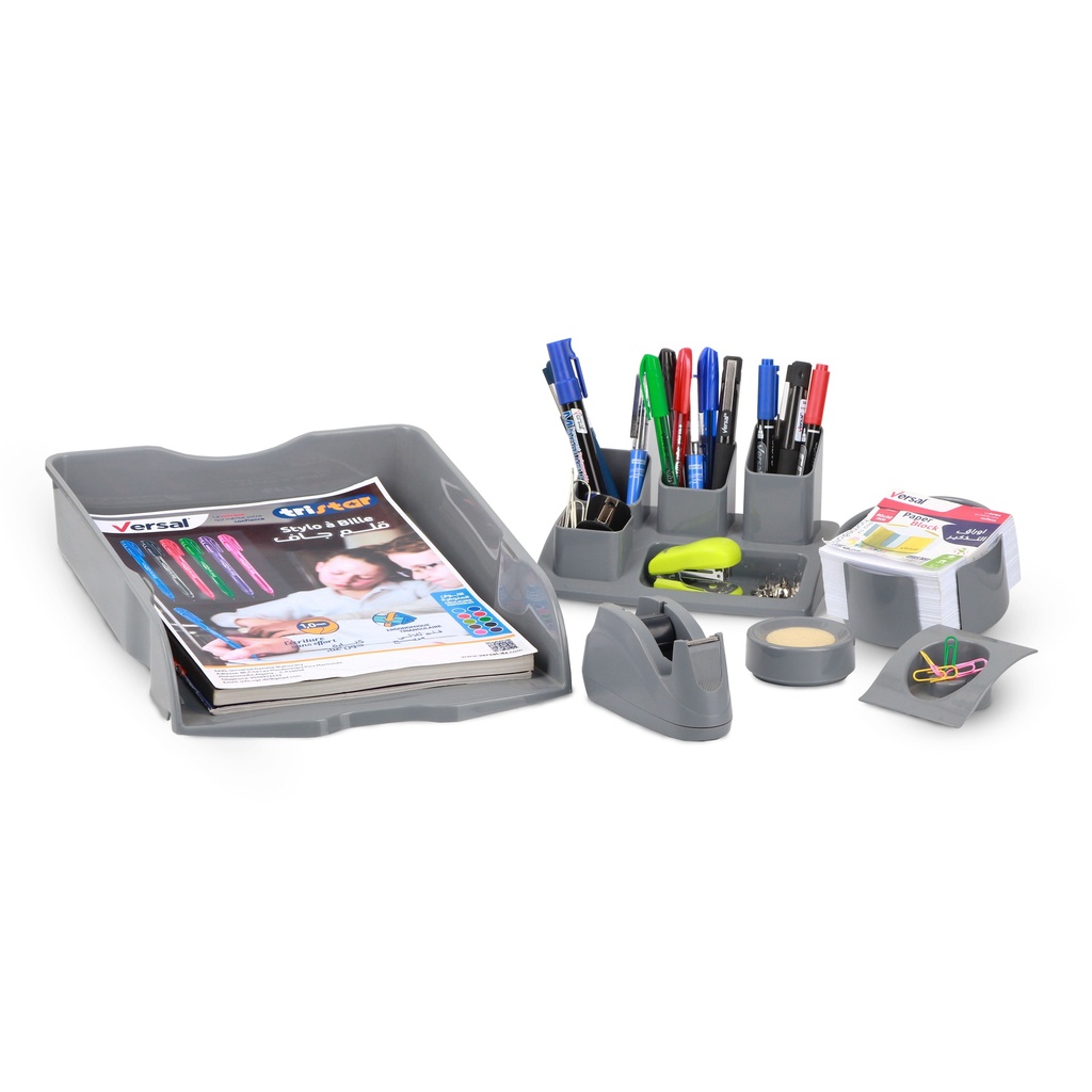 ENSEMBLE DE BUREAU PLASTIQUE 6 PCS VERSAL REF VR-118