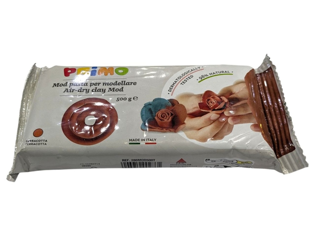 PATE A MODELER SECHE A L'AIR 500 G ROUGE PRIMO