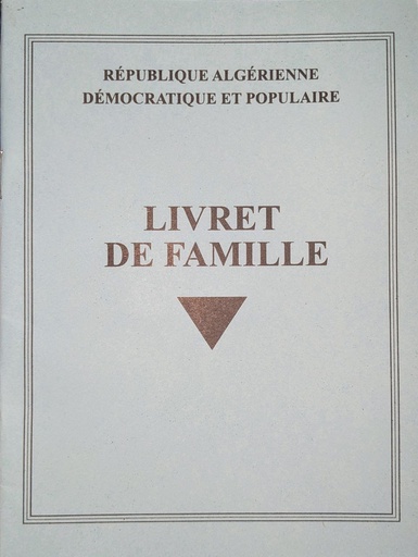 LIVRET DE FAMILLE  FRANÇAIS