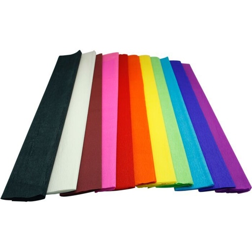PAPIER CREPON COULEURS 50*200CM REF 4014