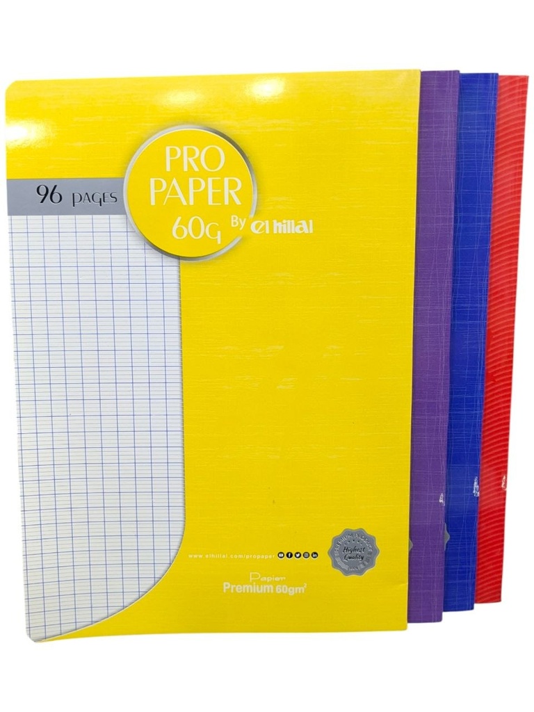 CAHIER PIQUE 96 PAGES GF PROPER