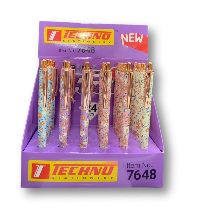 STYLO A BILLE FANTAISIE FLORAL 7648 TECHNO