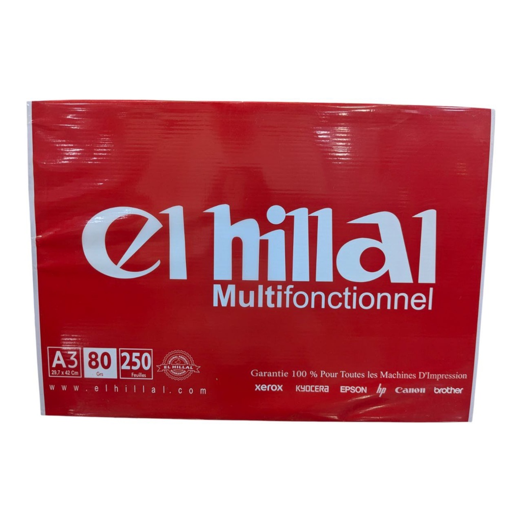 RAME DE PAPIER A3 80G 250F HILLAL
