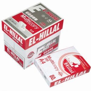 RAME DE PAPIER A4 80G 500F ROUGE HILLAL