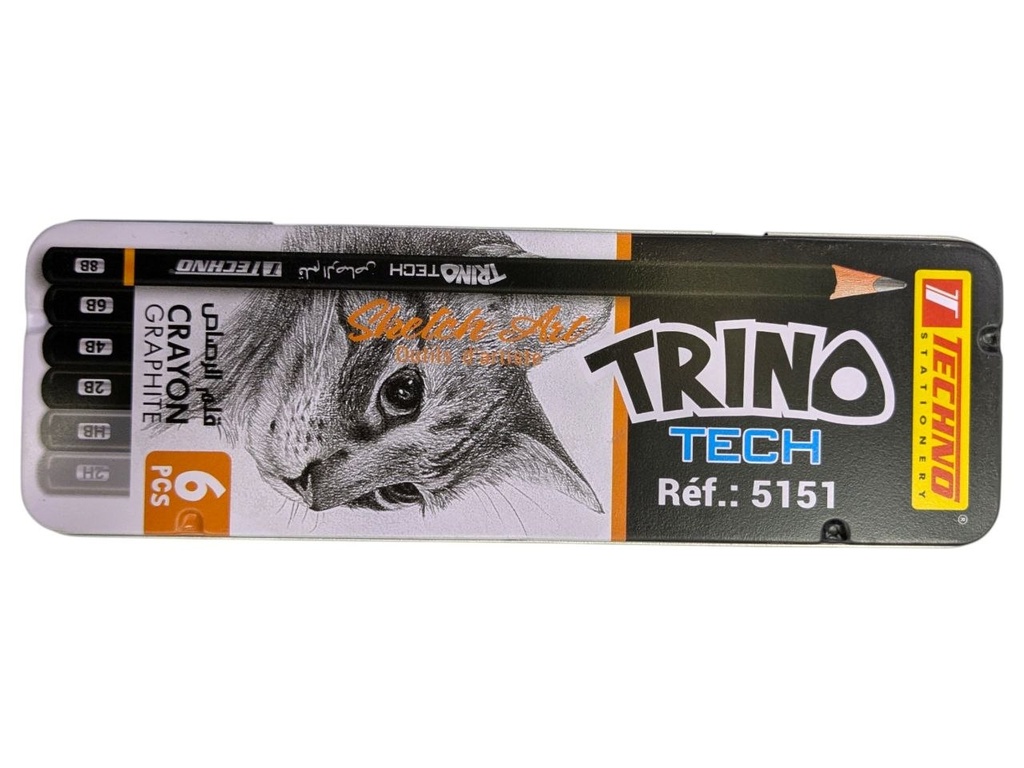 CRAYONS TECHNIQUE NOIR 6PCS 5151 TECHNO