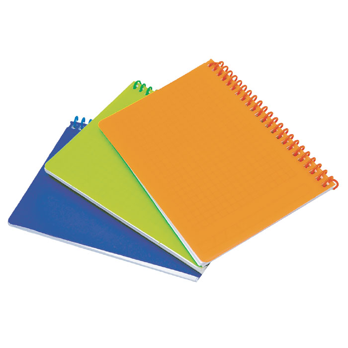 CARNET A6 SPIRAL 5*5 COUVERTURE PP 96P 80G 18015 CLASVIT