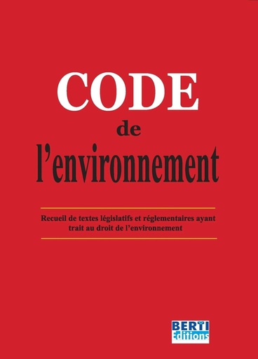 CODE DE L'ENVIRONNEMENT