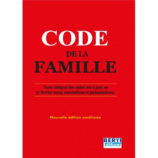 CODE DE LA FAMIILE ARABE/FERNCAIS