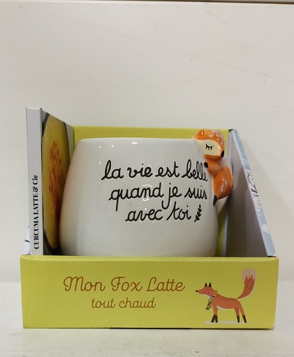 COFFRET MUG RENARD MON FOX LATTE TOUT CHAUD