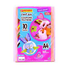 COUPONS FEUTRINE SOUPLE A4 160G/M2 ROSE 