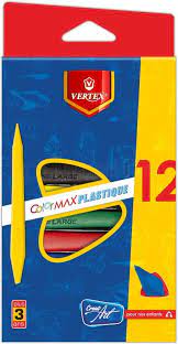 CRAYONS DE COULEURS PALSTIQUE DE 12 CLR REF 0425 VERTEX