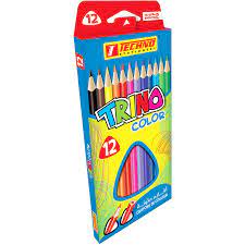 CRAYONS DE COULEURS TRINO 12 CLR REF 4372 TECHNO