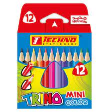 CRAYONS DE COULEURS TRINO 12 CLR PM  REF 5294 TECHNO