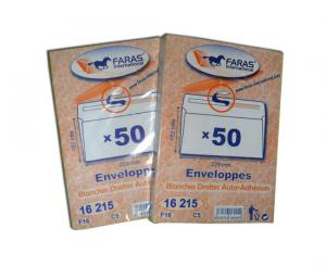 ENVELOPPE F16 KRAFT 162*229 PQ 50 FARAS