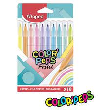 FEUTRES DE COLORIAGE 10 CLR PASTELL REF 845469 MAPED