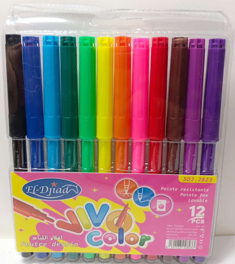 FEUTRES DE COLORIAGE 12 CLR EL DJIAD