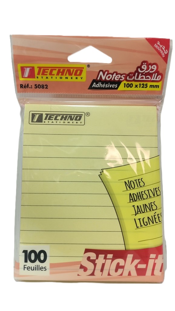 POST IT JAUNE PASTEL 100*125MM REF 5082