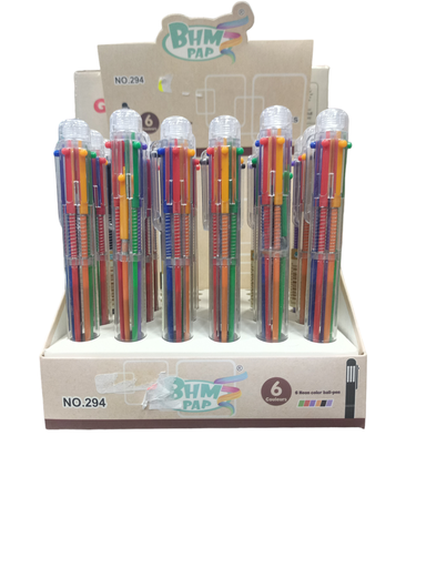 STYLO A BOUTON 6 CLR REF 294 BHM