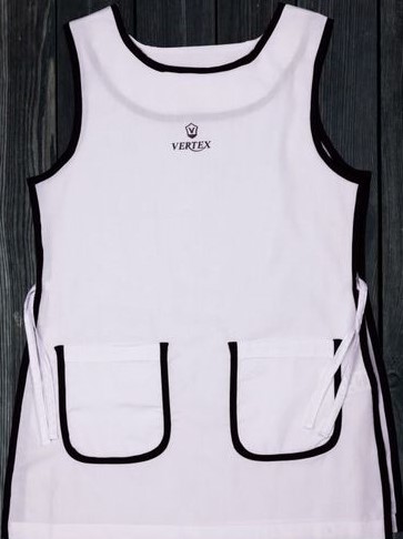 TABLIER VERTEX BLANC 15-16-17 ANS REF RS046 T11