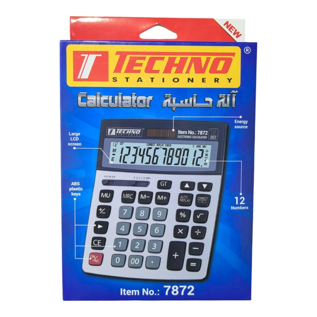 CALCULATRICE DE BUREAU 12CHIF REF 7872 TECHNO 