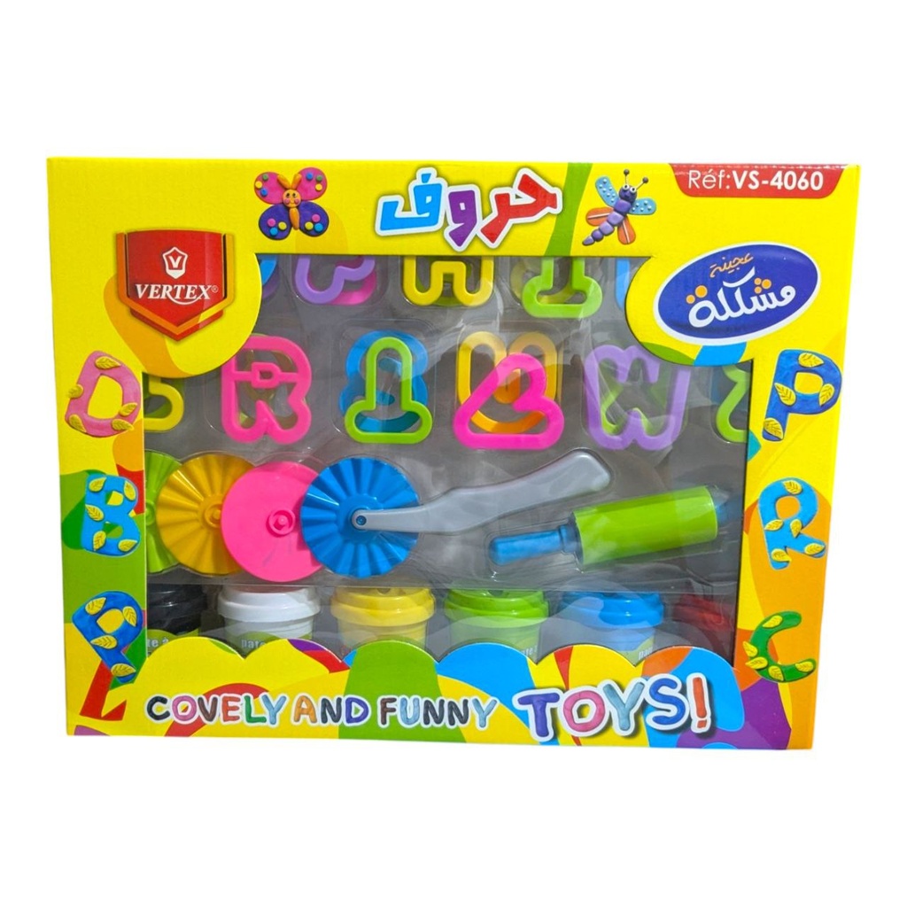 PATE A MODELER 6 COULEUR +LETTRES REF VS-4060 VERTEX 