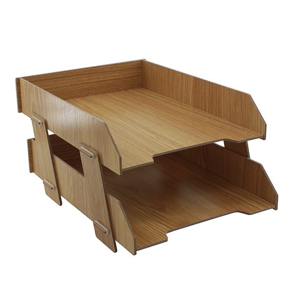 CORBEILLE A COURRIER EN BOIS 2 ETAGE REF VR-406 VERSAL 