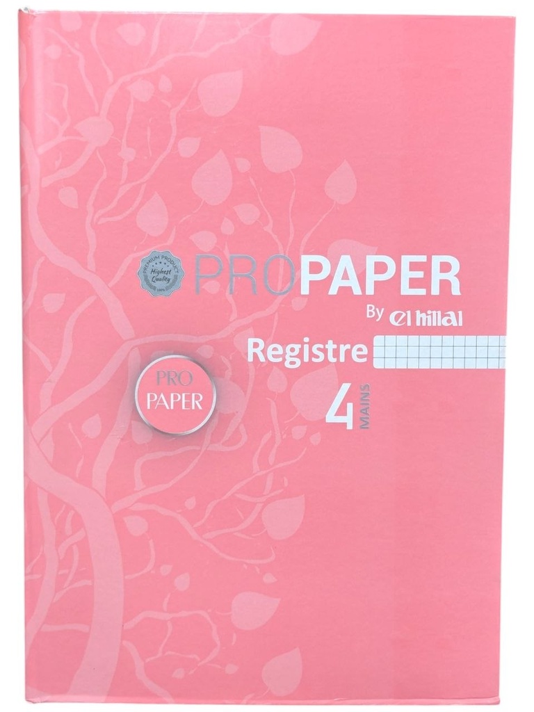 REGISTRE 4 MAIN A4 EL HILLAL PROPAPIER 