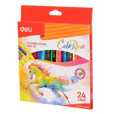 [MS003345] CRAYONS DE COULEURS 24 CLR REF C20020  DELI