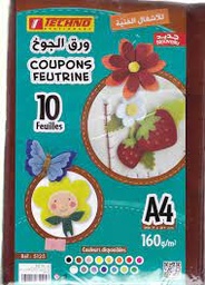 [MS002951] COUPONS FEUTRINE SOUPLE A4 160G/M2 MARRON 