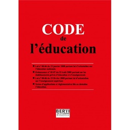 [MS000537] CODE DE L'EDUCATION ARABE/FERNCAIS